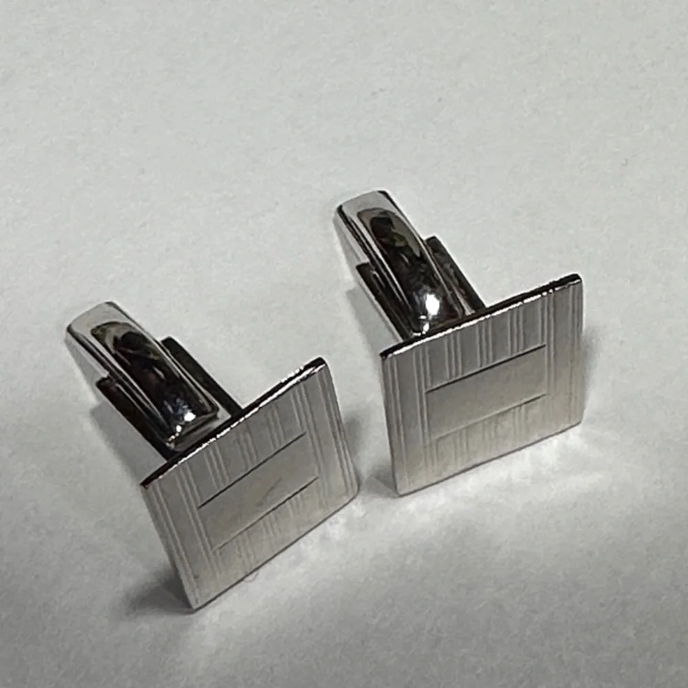 Raimond MCM Vintage Sterling Silver Stripped Cufflinks Set 10 grams